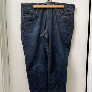 GUC 12 Democracy Dark Blue Wash Skinny Jeans with Waist Cincher Band